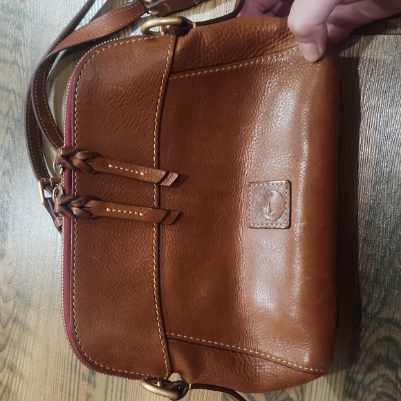 Dooney Bourke Florentine Cameron Crossbody Chestnut Soft Leather Dome Old Money - Picture 3 of 11